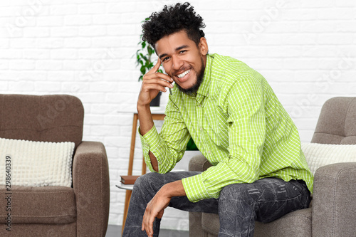 Happy African-American man ...