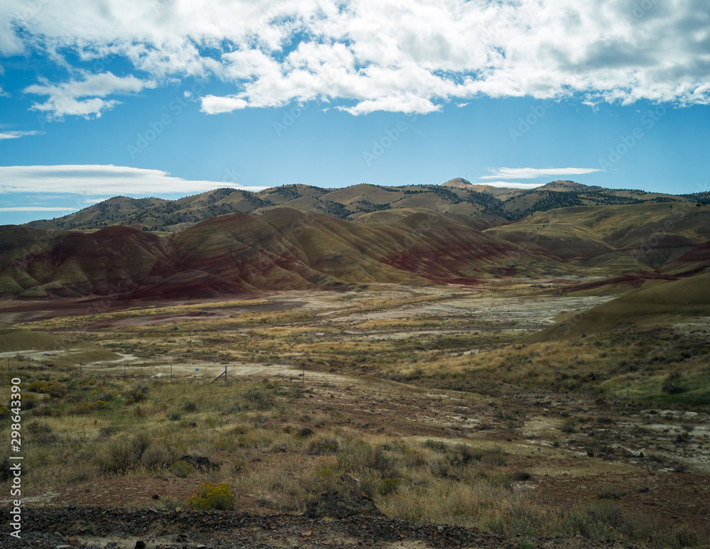 Awesome images of the colorful well preserved John Day Fossil Beds Painted Hills Overlook Area in Mitchell, Oregon.