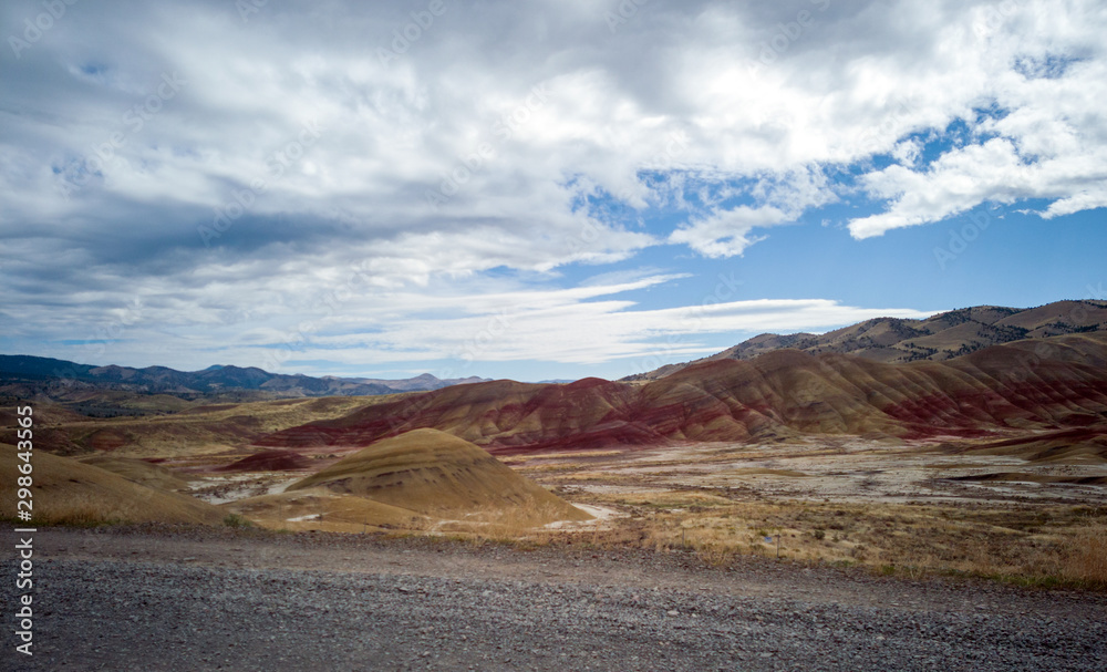 Awesome images of the colorful well preserved John Day Fossil Beds Painted Hills Overlook Area in Mitchell, Oregon. Awesome images of the colorful well preserved John Day Fossil Beds Painted Hills Overlook Area in Mitchell, Oregon.