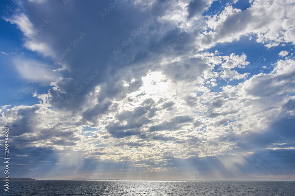 Sky and light through the clouds