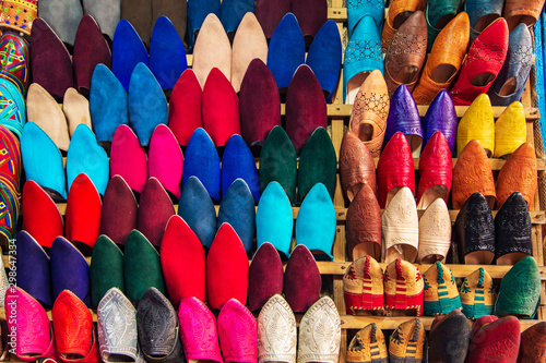 Traditional vibrant Moroccan slippers - 