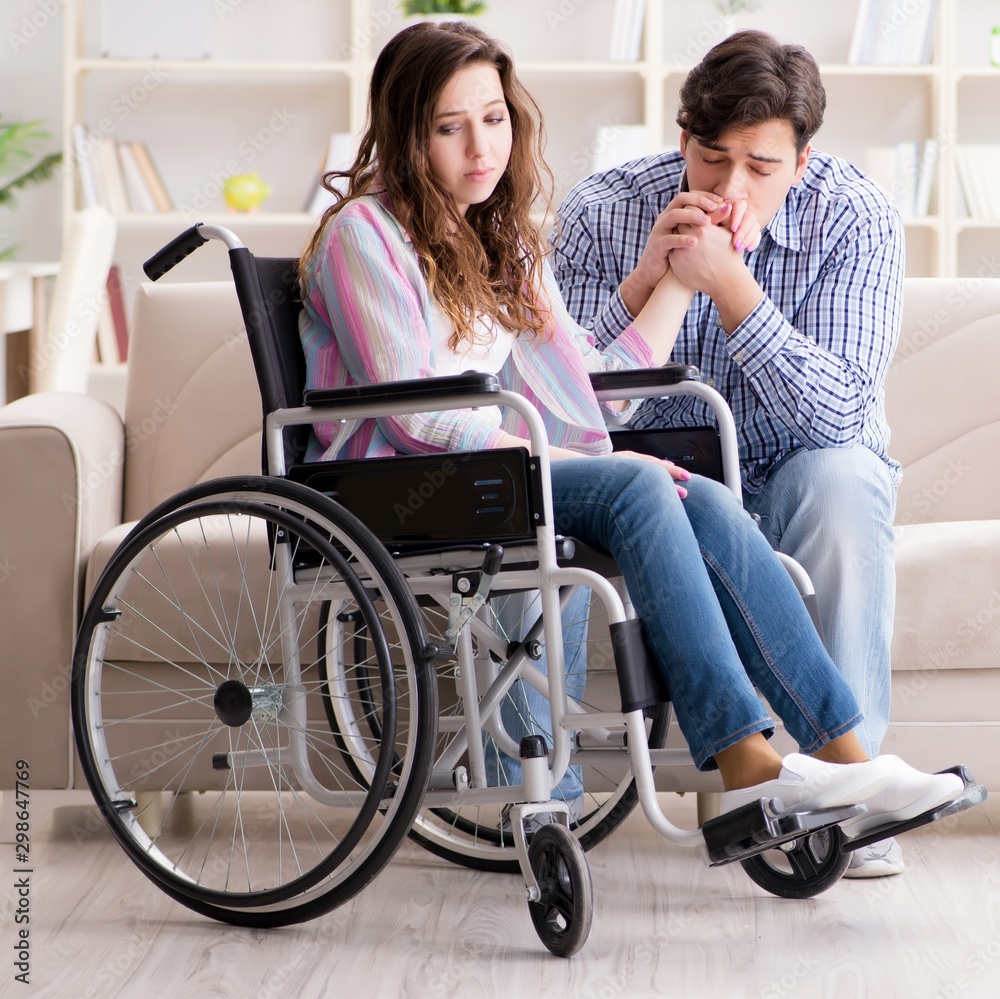 The desperate disabled person on wheelchair The desperate disabled person on wheelchair