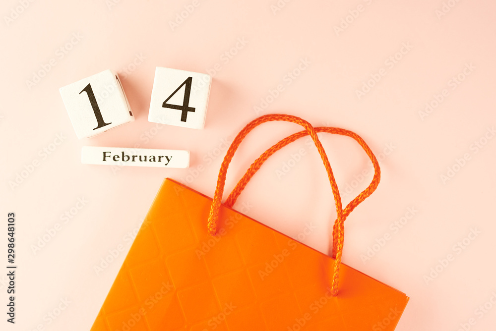 Valentine day shopping concept Valentine day shopping concept