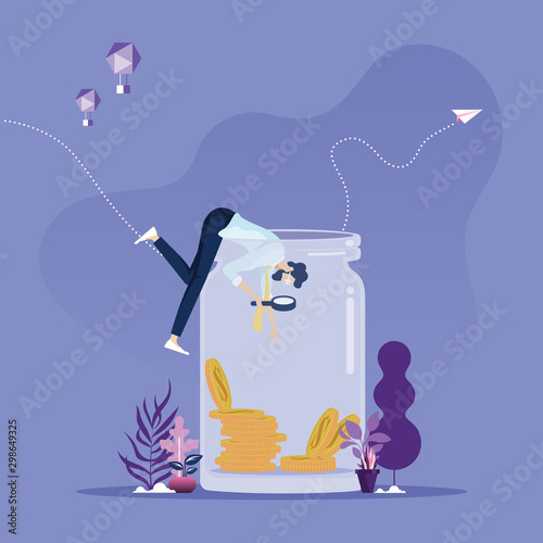 Businessman searching money-Investment opportunity concept