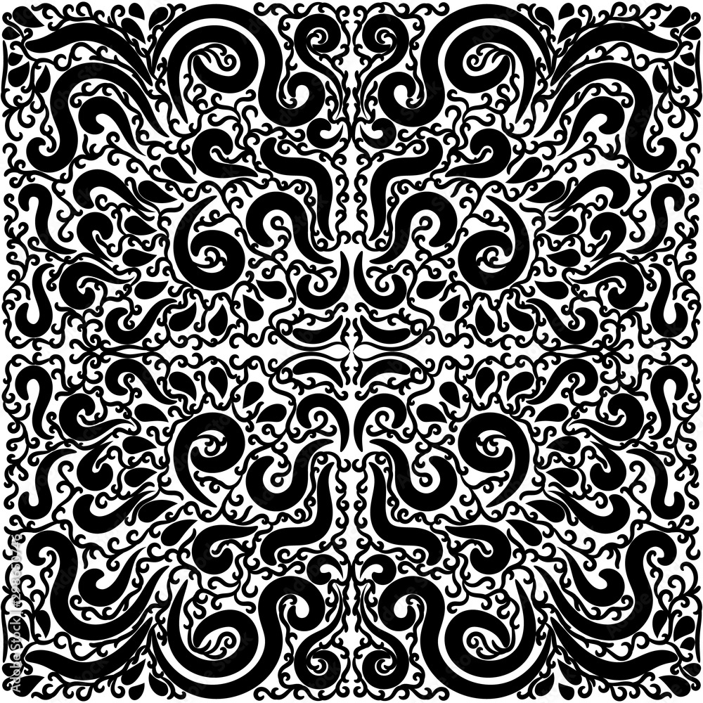 Obraz premium patterns of black on a white background for creative design