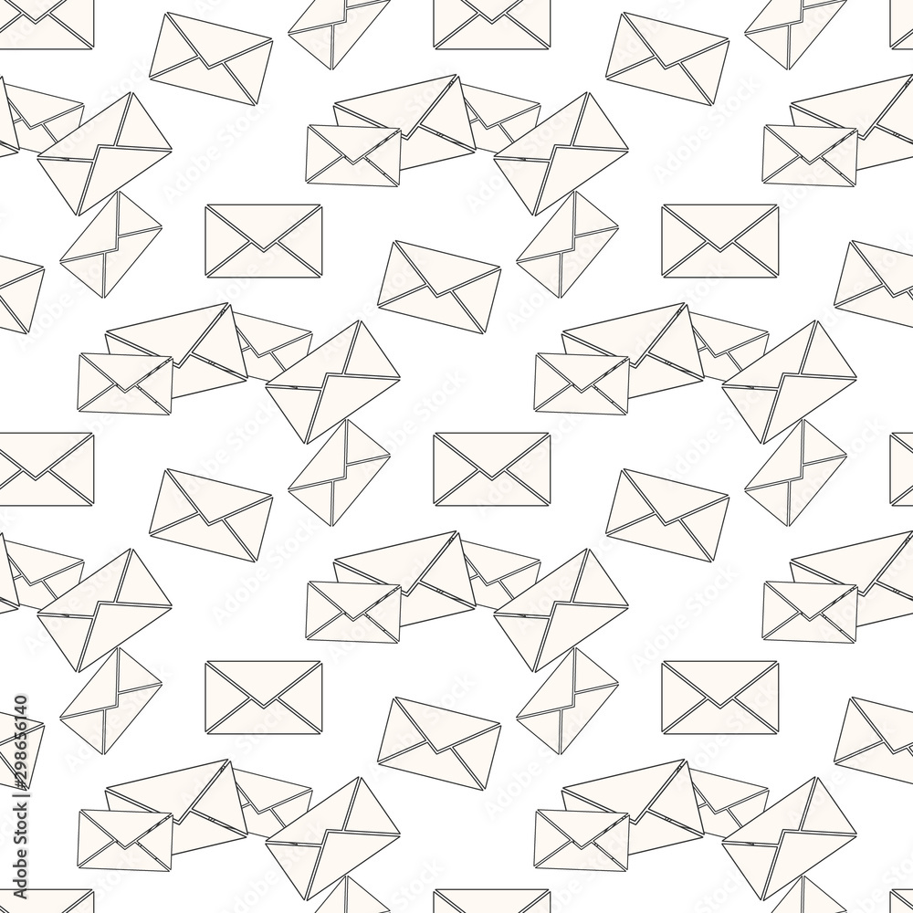 Mail envelope icon seamless pattern background. Email message vector illustration. Mailbox e-mail symbol pattern. eps10 Mail envelope icon seamless pattern background. Email message vector illustration. Mailbox e-mail symbol pattern. eps10