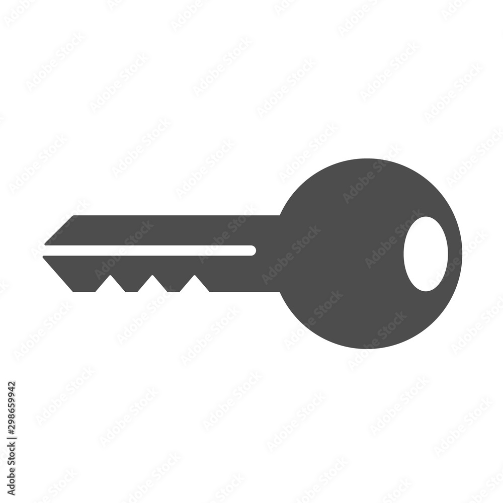 House key silhouette vector icon isolated on white background. Keyhole key flat icon for web, mobile apps and user interface design House key silhouette vector icon isolated on white background. Keyhole key flat icon for web, mobile apps and user interface design