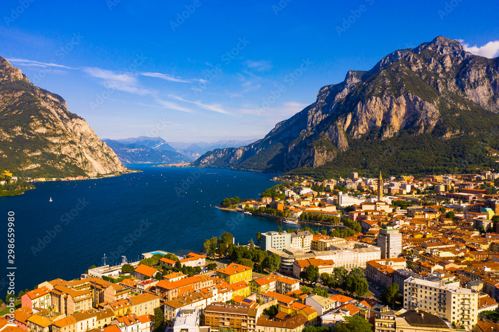 Lecco and Como lake in Italy
