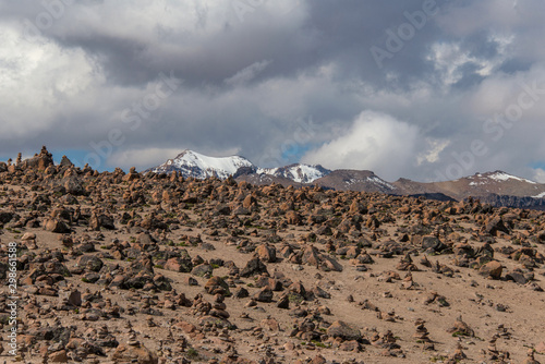 The Mirador de Los Andes     Andes Lookout      also known as the Patapampa Pass  is a breathtaking lookout point between Arequipa and Chivay  Peru 