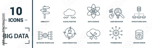 Картината върху платно Big Data icon set
