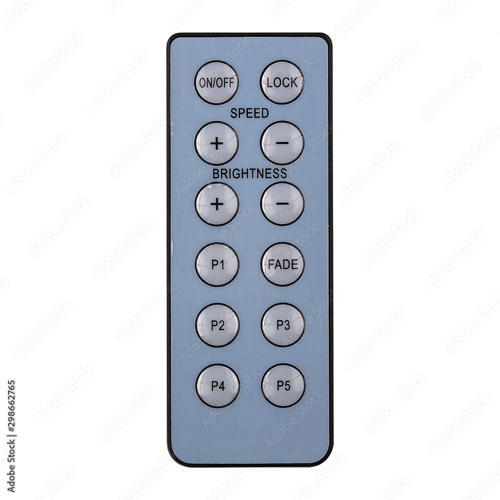 Infrared radio remote control for home LED lighting Isolated on white background Infrared radio remote control for home LED lighting Isolated on white background