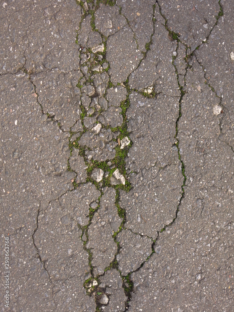 Obraz premium grey asphalt with crack