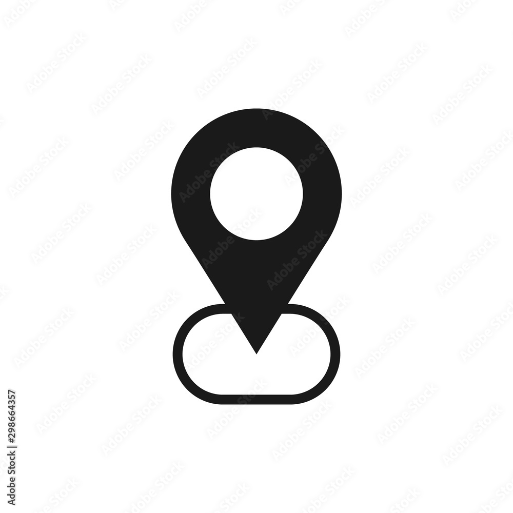 Location, map pin, gps icon. Location marker on map illustration for modern mobile and web UI design. Location, map pin, gps icon. Location marker on map illustration for modern mobile and web UI design.