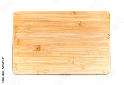 Wooden Plate, Tray, Table for cooking or hot dishes isolated on white Background top View