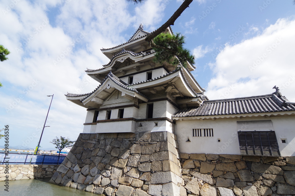 高松城の月見櫓と水門