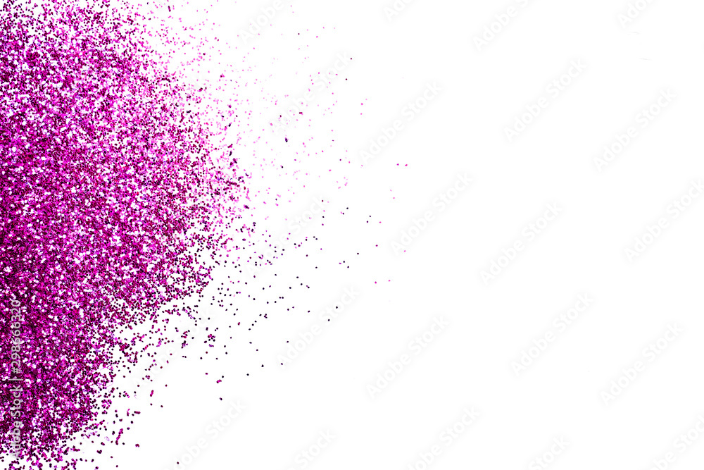 Glitter powder splash or burst isolated on white background Glitter powder splash or burst isolated on white background
