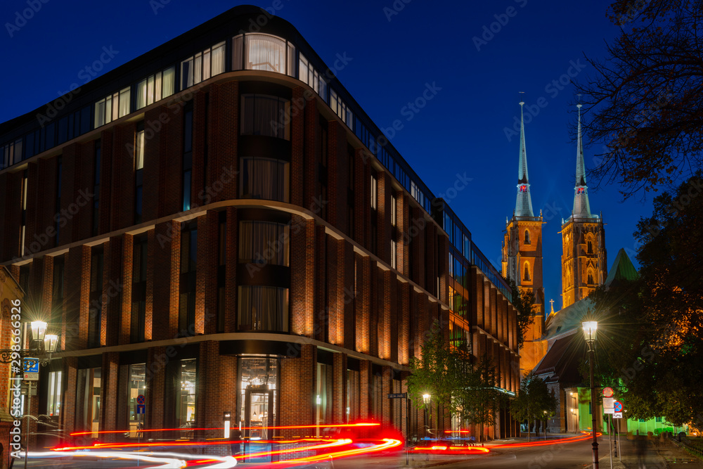 modern hotel in wroclaw poland cathedral