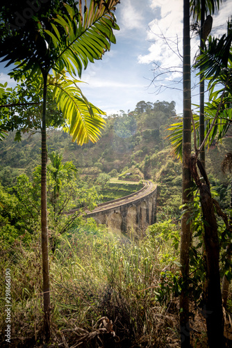 Vue sur le pont Demodara des Neuf Arches ou le Pont dans le ciel. Le Pont des Nine Arch  près de la ville d'Ella, au Sri Lanka