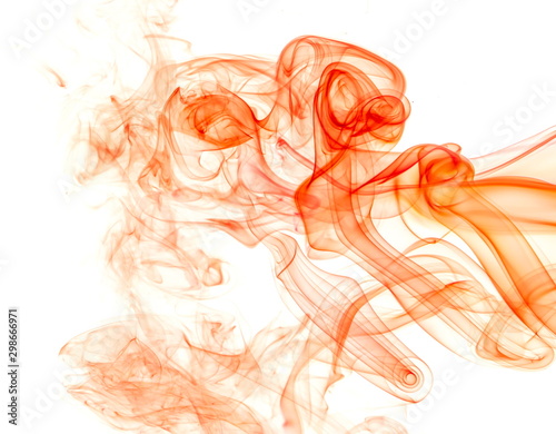 Red smoke on white background