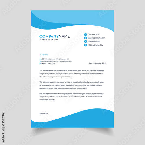 Business style letterhead template design