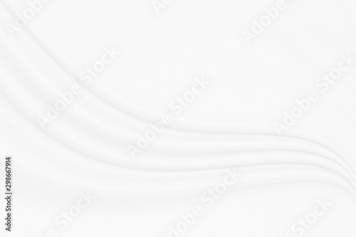 White cloth background with soft waves.