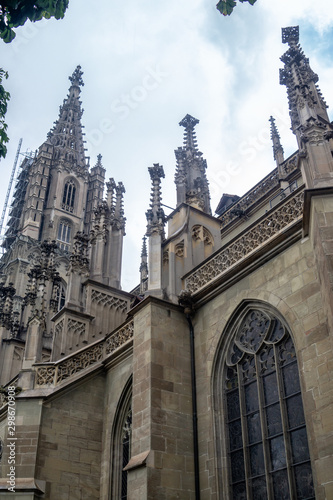 Bern, Switzerland. Bern Minster, gothic cathedral