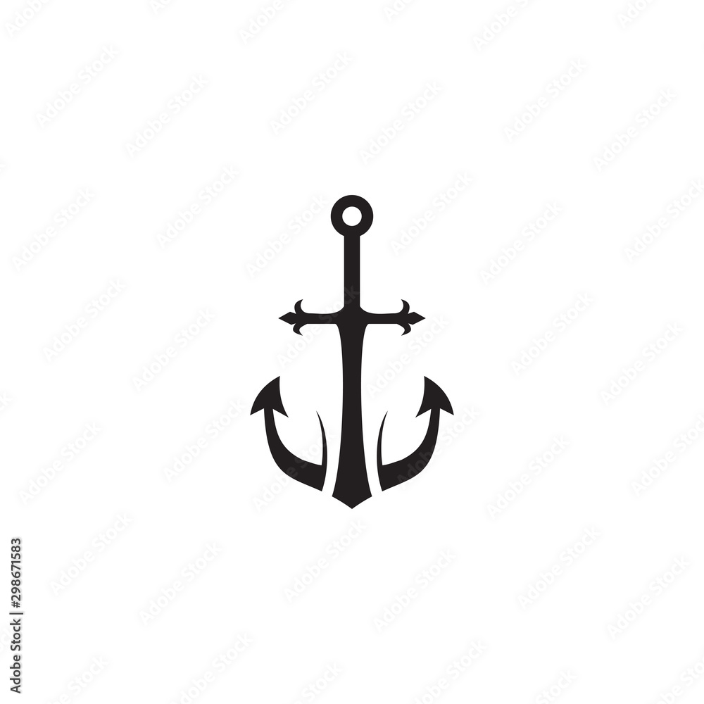 Anchor logo design vector illustration template Anchor logo design vector illustration template