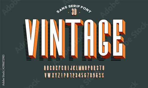 Original handmade alphabet. Vintage font design. Vector.