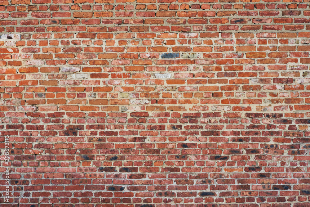 Fototapeta old red brick wall texture background
