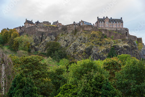 Wide view of Edinburgh castle