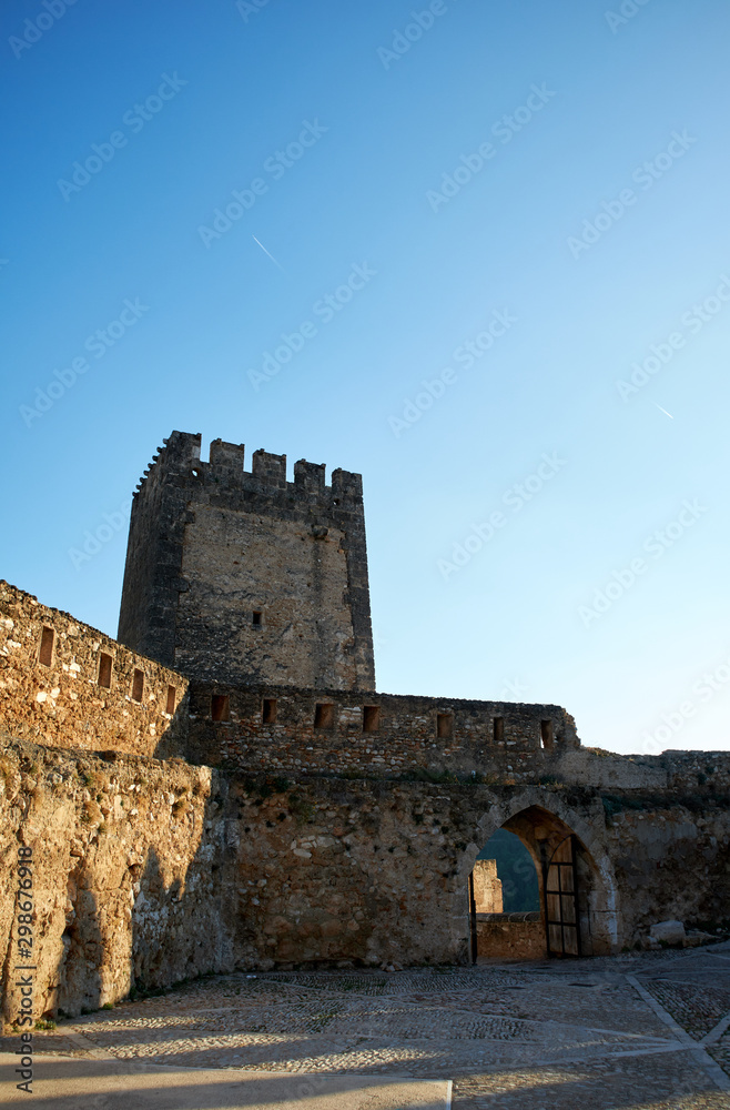 Buñol medieval castle in Valencia, Spain