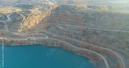 Wallpaper Mural Aerial view of opencast mining quarry - view from above. Torontodigital.ca