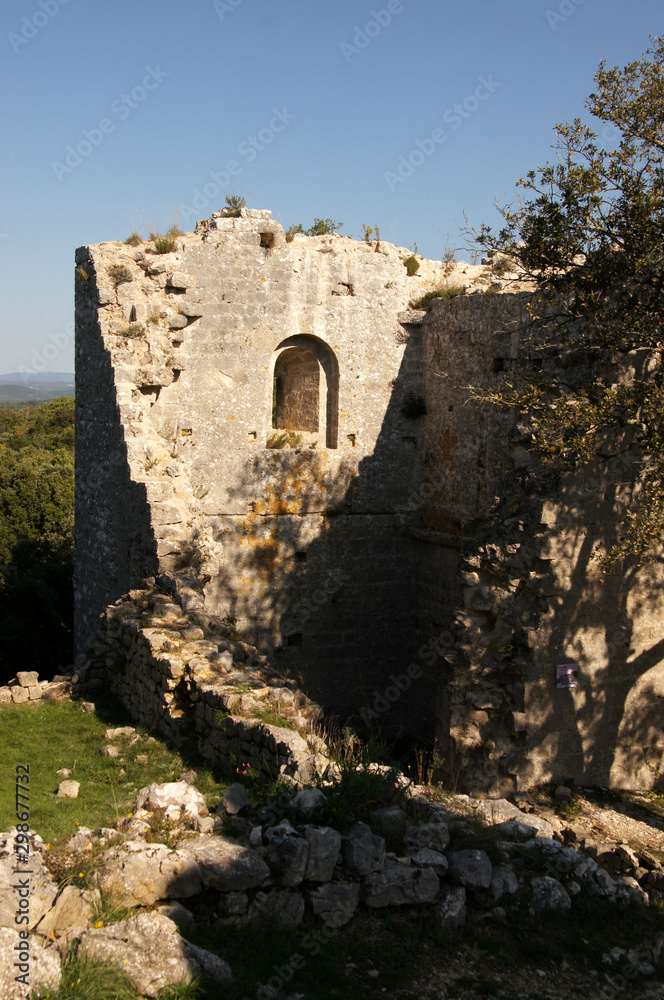 Partie en ruine du château d'Allègre