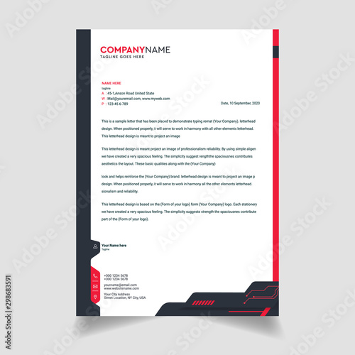 Business style letterhead template design