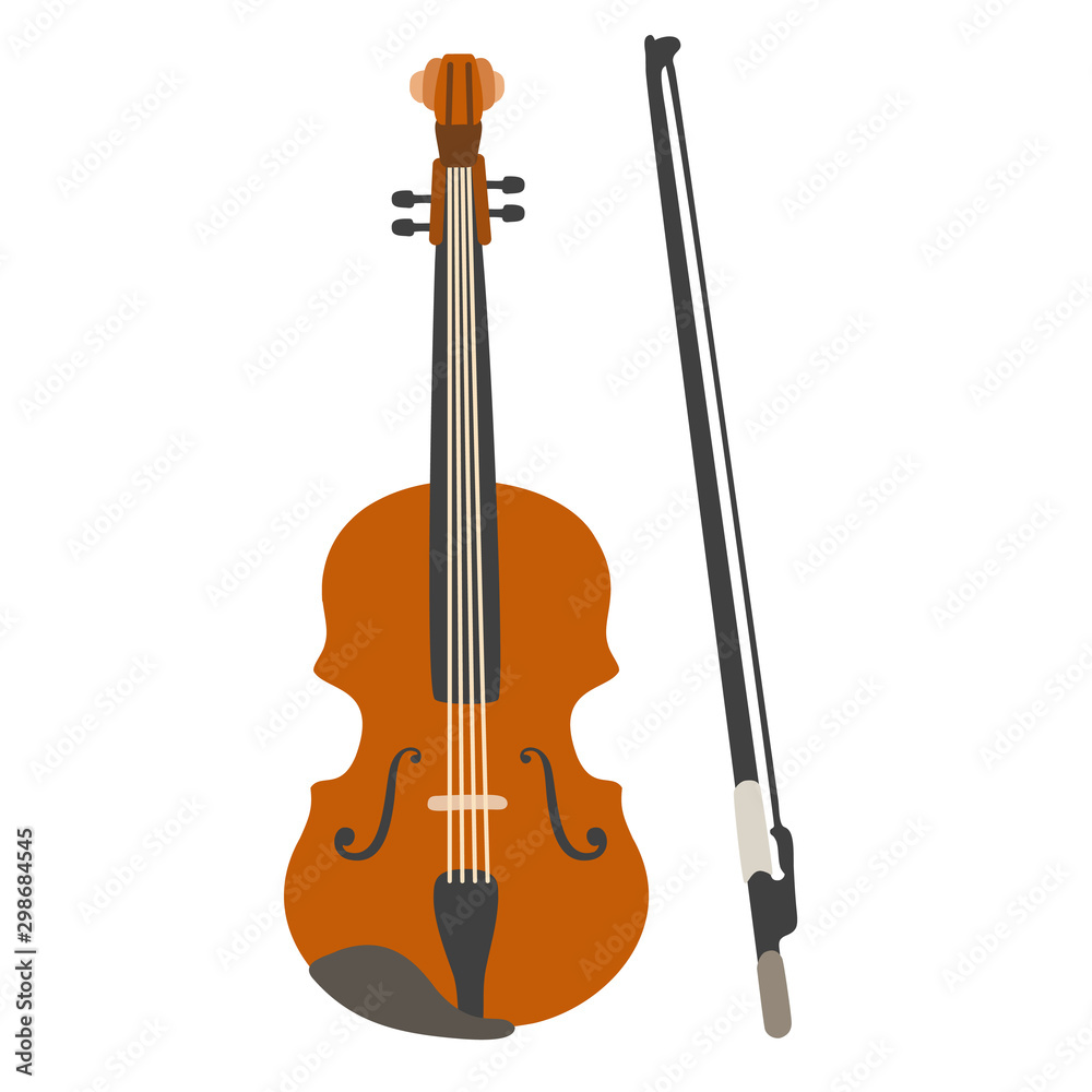 Fototapeta premium Illustration of a viola isolated on white background