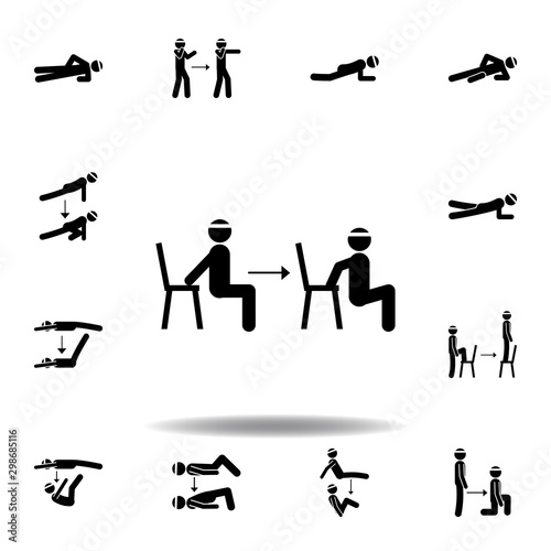 fitness, chair icon. Element of fitness illustration. Signs and symbols icon can be used for web, logo, mobile app, UI, UX on white background