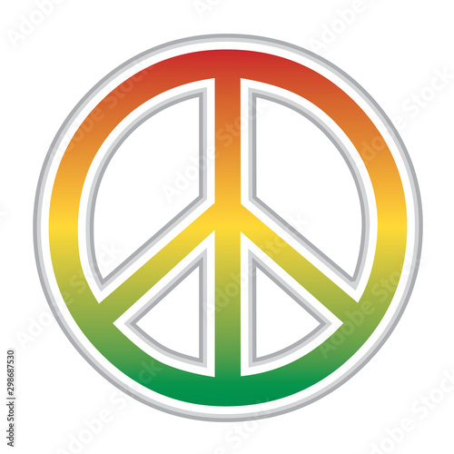 Colour peace sign symbol for banner, general design print and websites. Illustration vector.