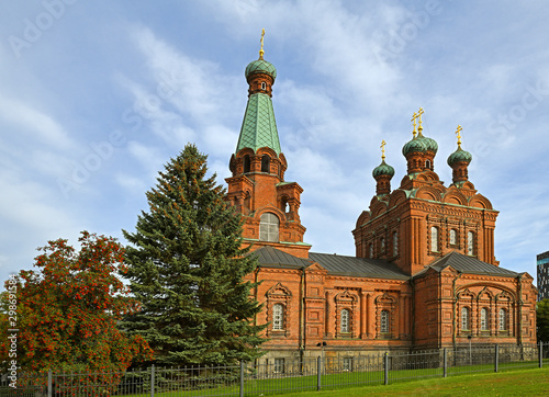 Tampere Red Orthodox Church was built in 1896-1899. It is also known as St. Alexander Nevski and St. Nicolas Church. Finland