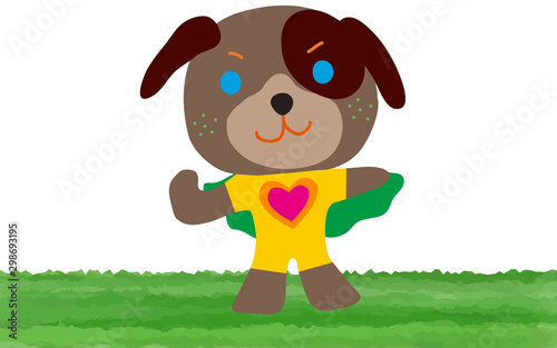 the super hero animal - brown dog 2 スーパーヒーローブラウンドッグ2