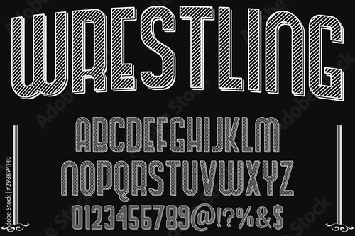 abc Font alphabet  Alphabet Font. Typography modern style gold font set. vector illustration label design wrestling