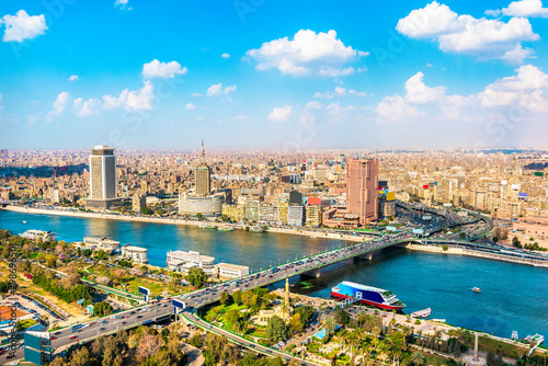 Cairo and Nile from above