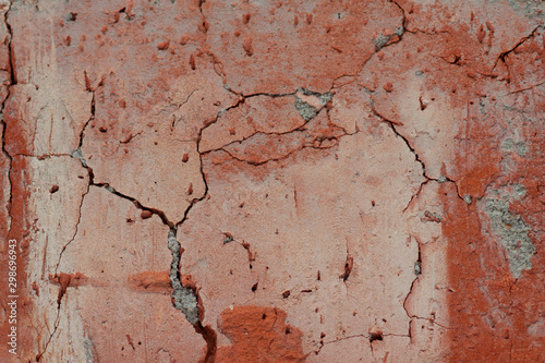 Obraz na płótnie Shabby brick wall with cracks