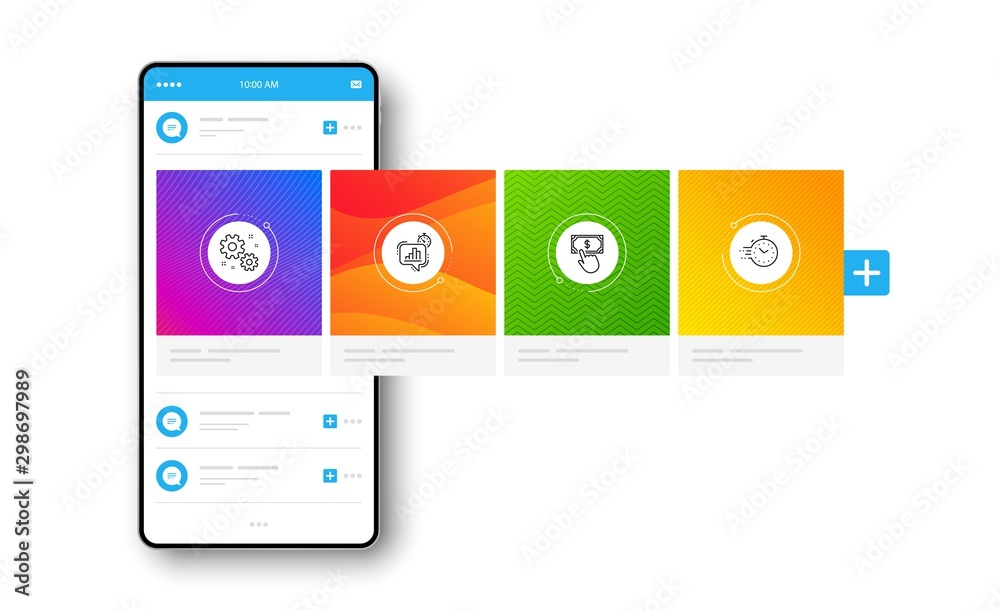 Payment click, Statistics timer and Work line icons set. Interface carousel. Timer sign. Financial transfer, Growth chart, Settings. Deadline management. Education set. Social network post. Vector Payment click, Statistics timer and Work line icons set. Interface carousel. Timer sign. Financial transfer, Growth chart, Settings. Deadline management. Education set. Social network post. Vector