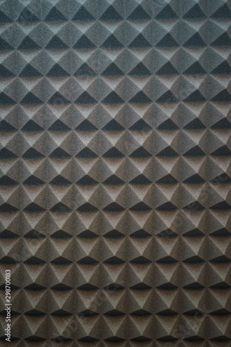 Foam material specifically for the walls of a recording studio. Soundproof and sound absorbing materials.