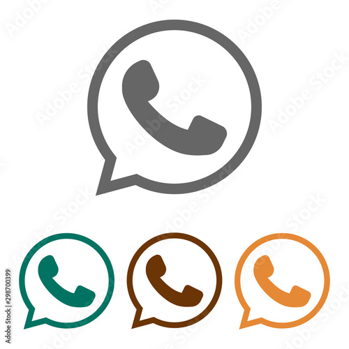 Phonehand set icon isolated on white background. Vector illustration. Eps 10.
