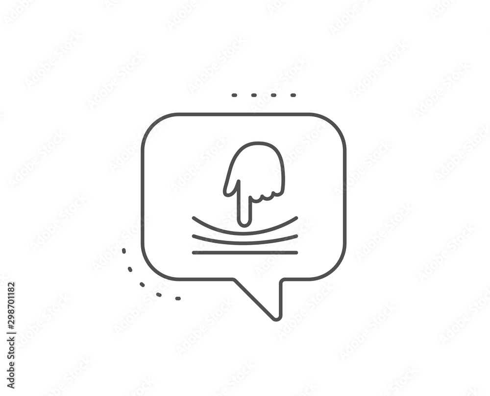 Elastic line icon. Chat bubble design. Resilience material sign. Outline concept. Thin line elastic icon. Vector Elastic line icon. Chat bubble design. Resilience material sign. Outline concept. Thin line elastic icon. Vector