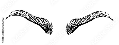 Eyebrow. Vector drawing icon sign