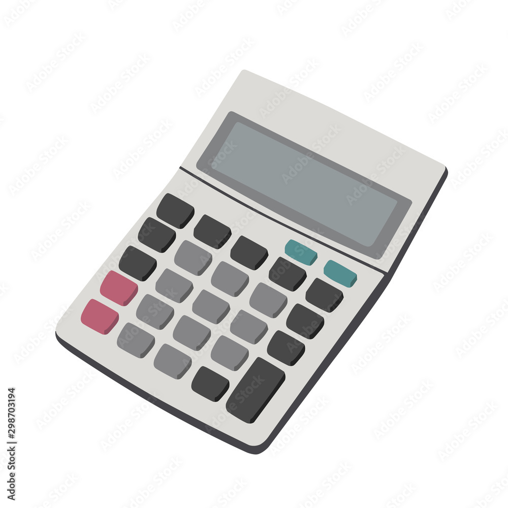 Calculator realistic vector illustration isolated Calculator realistic vector illustration isolated