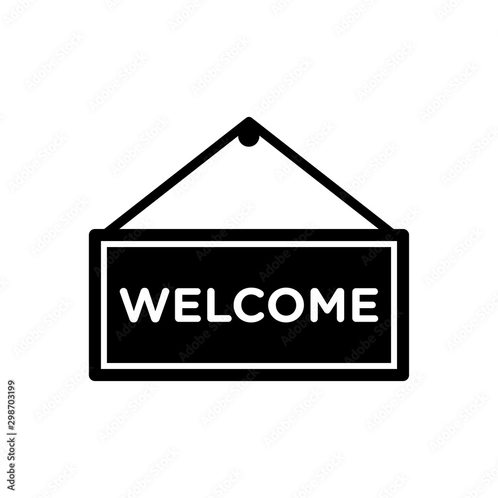 Welcome signage icon Welcome signage icon