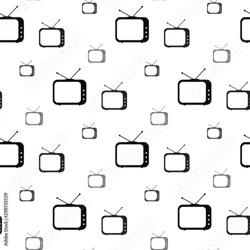 tv, vector seamless pattern, Editable can be used for web page backgrounds, pattern fills